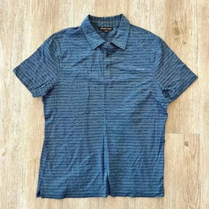 Mens Michael Kors Blue Short Sleeve Polo - L
